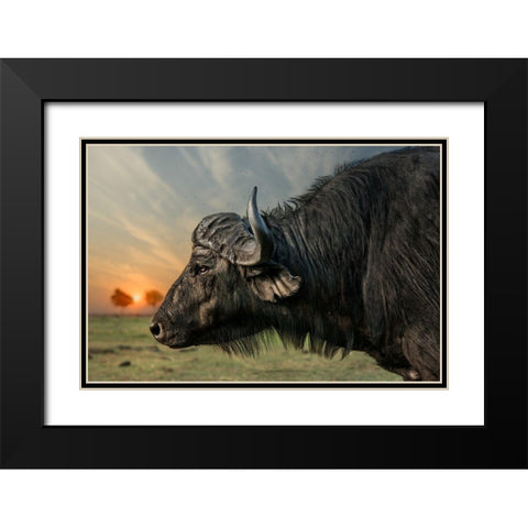 Imagine Black Modern Wood Framed Art Print with Double Matting by Flour, Piet