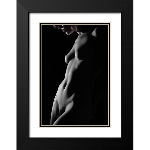 Morgana Fata Black Modern Wood Framed Art Print with Double Matting by Zakka Bajjani, Jerome