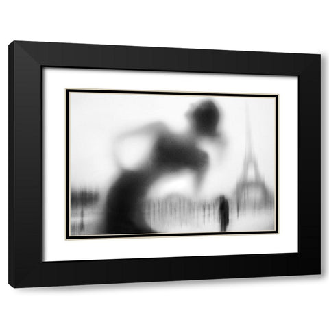 La Parisienne Black Modern Wood Framed Art Print with Double Matting by Drigny, Eric
