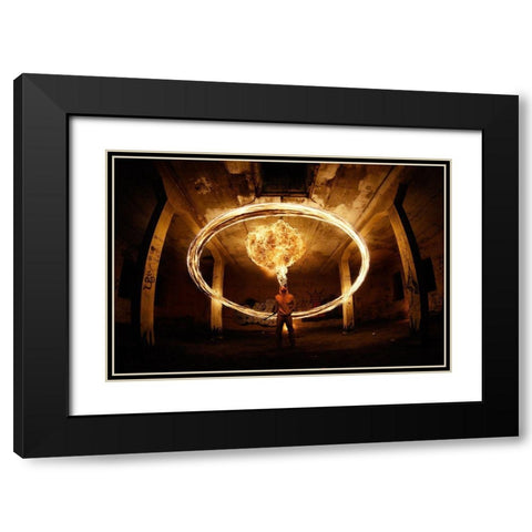 Impossible Time. Black Modern Wood Framed Art Print with Double Matting by Thoum