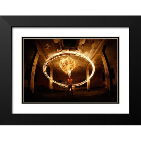 Impossible Time. Black Modern Wood Framed Art Print with Double Matting by Thoum