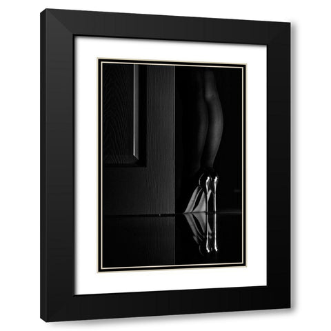 Next Door Black Modern Wood Framed Art Print with Double Matting by Schottstaedt, Erik