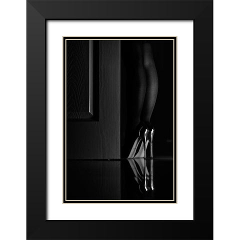 Next Door Black Modern Wood Framed Art Print with Double Matting by Schottstaedt, Erik