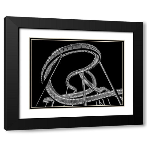 Lightsnake Black Modern Wood Framed Art Print with Double Matting by Schmidtke, Holger