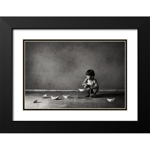 Expanding The Horizons Of Imagination.. Black Modern Wood Framed Art Print with Double Matting by Monique
