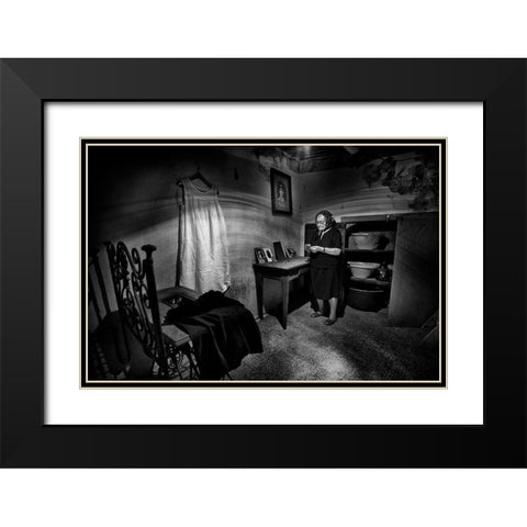 Old Memories... Black Modern Wood Framed Art Print with Double Matting by Grambone, Antonio