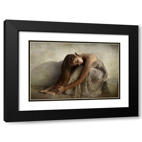 Saudade Black Modern Wood Framed Art Print with Double Matting by Mest, Olga