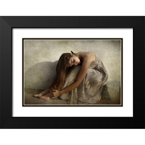 Saudade Black Modern Wood Framed Art Print with Double Matting by Mest, Olga