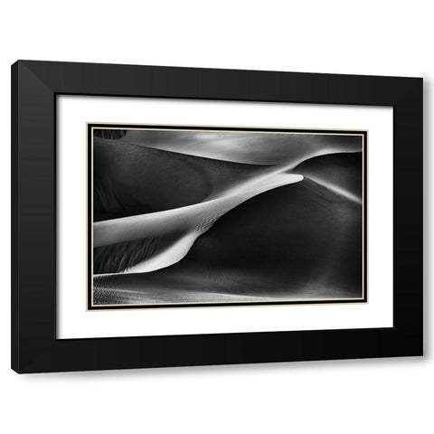 Curvatures Black Modern Wood Framed Art Print with Double Matting by Al Adwan, Rami