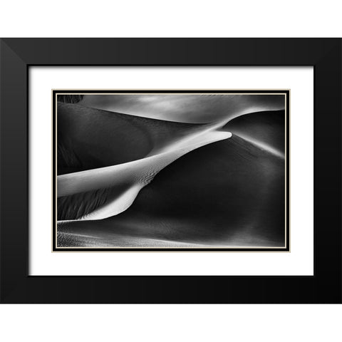 Curvatures Black Modern Wood Framed Art Print with Double Matting by Al Adwan, Rami