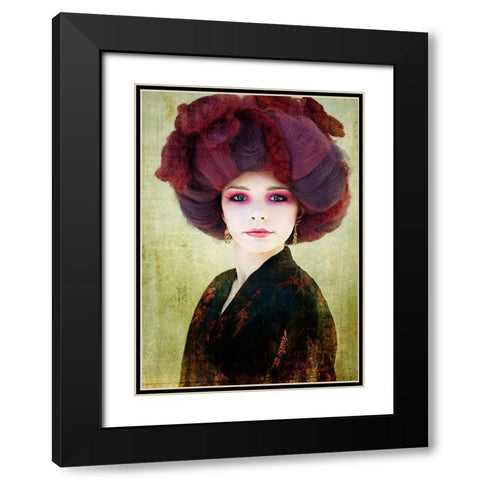 Redhead Black Modern Wood Framed Art Print with Double Matting by Kenp