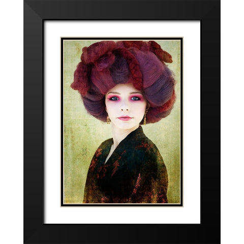 Redhead Black Modern Wood Framed Art Print with Double Matting by Kenp