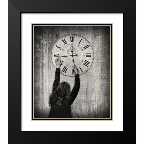 Please Move Faster-I Want To Grow Up !!! Black Modern Wood Framed Art Print with Double Matting by Depaepe, Yvette
