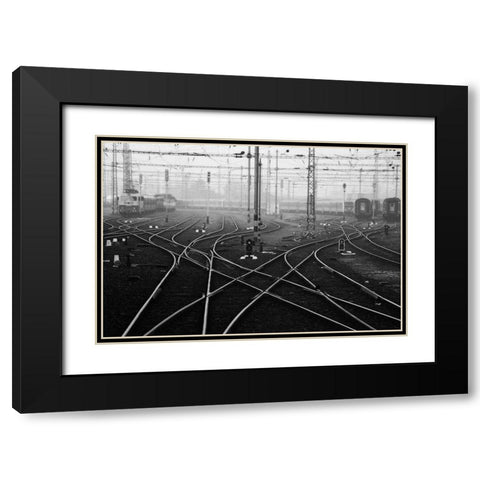 Im A November Passenger Black Modern Wood Framed Art Print with Double Matting by Gabor, Nicoleta