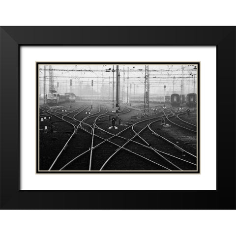 Im A November Passenger Black Modern Wood Framed Art Print with Double Matting by Gabor, Nicoleta