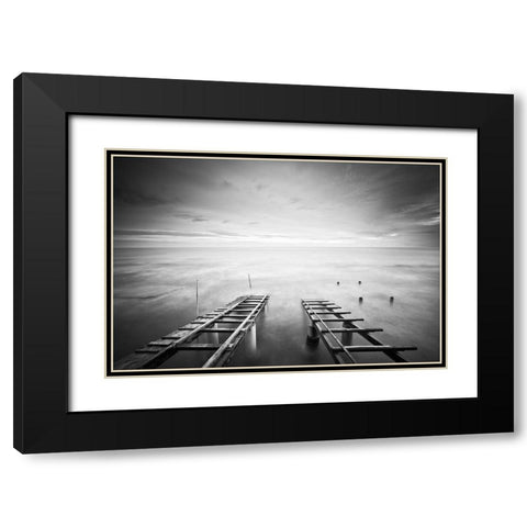 To The Infinity Black Modern Wood Framed Art Print with Double Matting by Coppari, Claudio