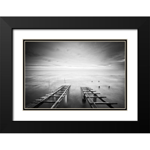 To The Infinity Black Modern Wood Framed Art Print with Double Matting by Coppari, Claudio