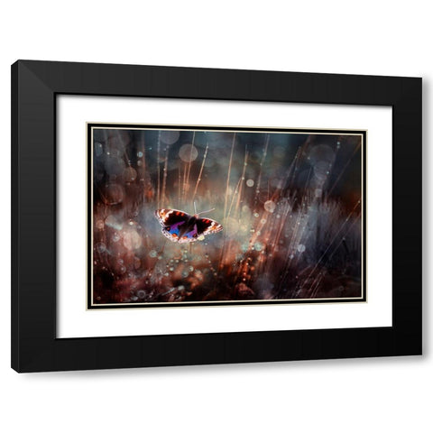 Traped Black Modern Wood Framed Art Print with Double Matting by Juniawan, Rooswandy