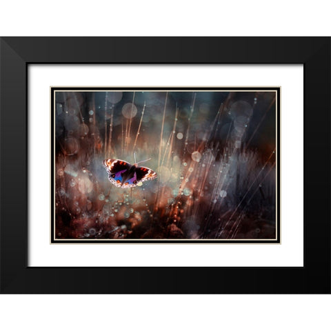 Traped Black Modern Wood Framed Art Print with Double Matting by Juniawan, Rooswandy