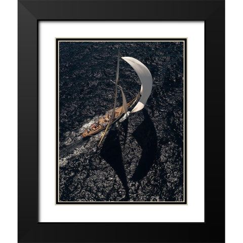 Shadows A Lights Black Modern Wood Framed Art Print with Double Matting by Pelissier, Marc