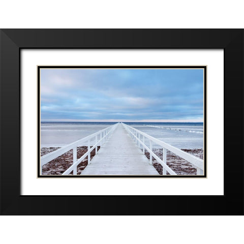 The Bridge Black Modern Wood Framed Art Print with Double Matting by Oleksinski, Jacek