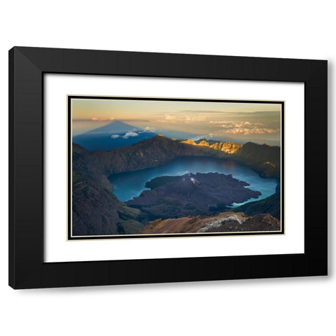 Rising Shadow Black Modern Wood Framed Art Print with Double Matting by Wrobel, Karsten