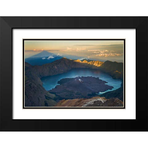 Rising Shadow Black Modern Wood Framed Art Print with Double Matting by Wrobel, Karsten