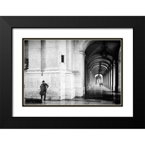 Icebreaker Black Modern Wood Framed Art Print with Double Matting by Mexia, Laura