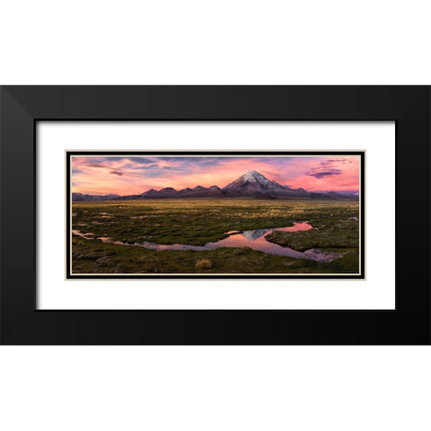 Sajama Black Modern Wood Framed Art Print with Double Matting by Chernilova, Margarita