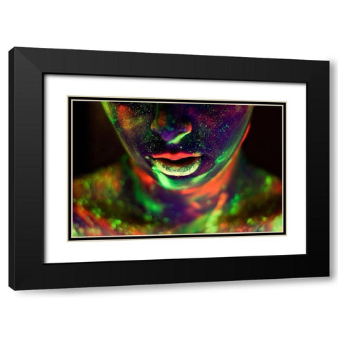 Alices World Black Modern Wood Framed Art Print with Double Matting by Kokdemir, Dogan