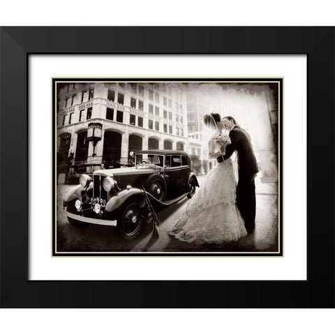 Gangster Wedding Black Modern Wood Framed Art Print with Double Matting by Laudin, Dmitry