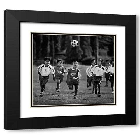 The Future National Team Black Modern Wood Framed Art Print with Double Matting by Kisworo, Sebastian