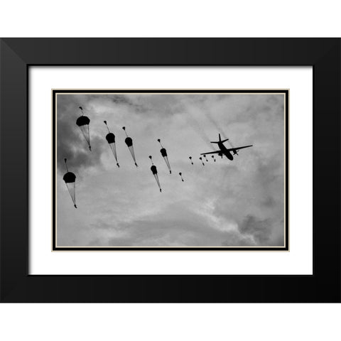 Go-Go-Go! Black Modern Wood Framed Art Print with Double Matting by Rebro, Marcel