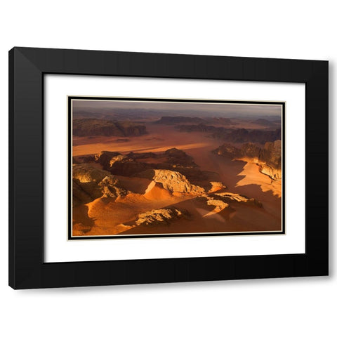 Earth Shadows Black Modern Wood Framed Art Print with Double Matting by Wrobel, Karsten