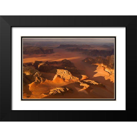 Earth Shadows Black Modern Wood Framed Art Print with Double Matting by Wrobel, Karsten