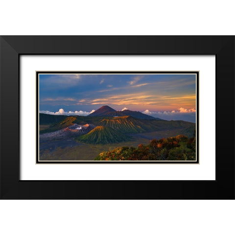 Volcano Dawn Black Modern Wood Framed Art Print with Double Matting by Wrobel, Karsten