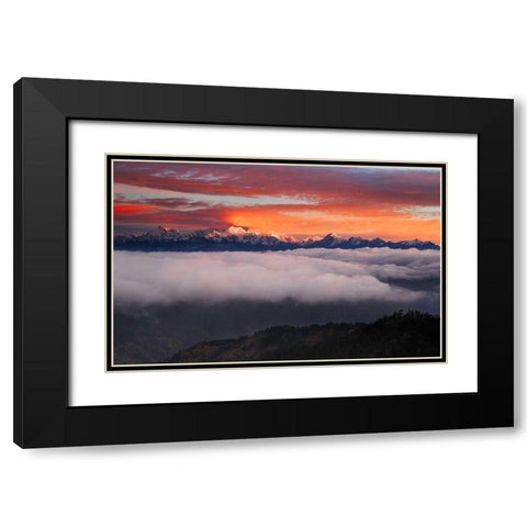 The Mountain Gods Black Modern Wood Framed Art Print with Double Matting by Wrobel, Karsten