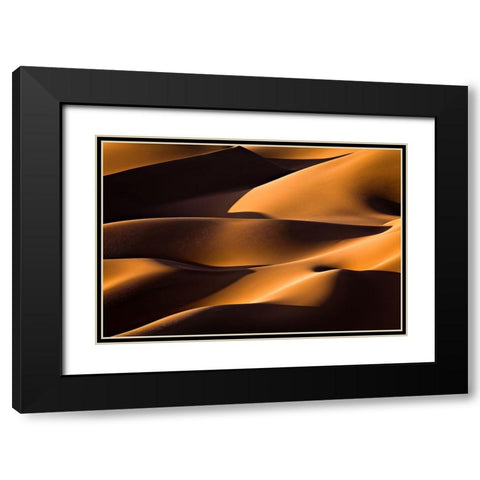 Light And Shadow Black Modern Wood Framed Art Print with Double Matting by Momeni, Mohammadreza