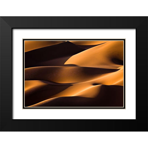 Light And Shadow Black Modern Wood Framed Art Print with Double Matting by Momeni, Mohammadreza