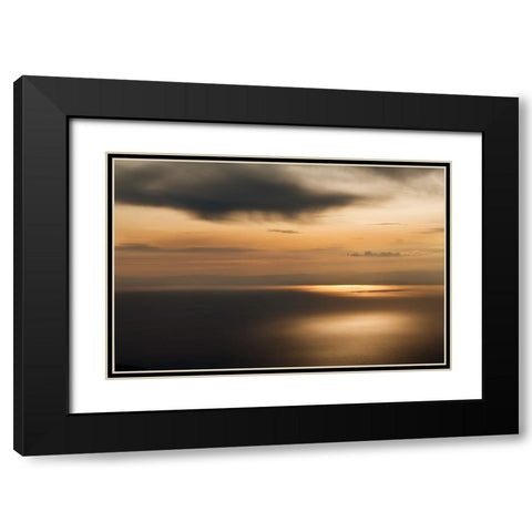 Bajkal Lake Black Modern Wood Framed Art Print with Double Matting by Kruk, Przemyslaw