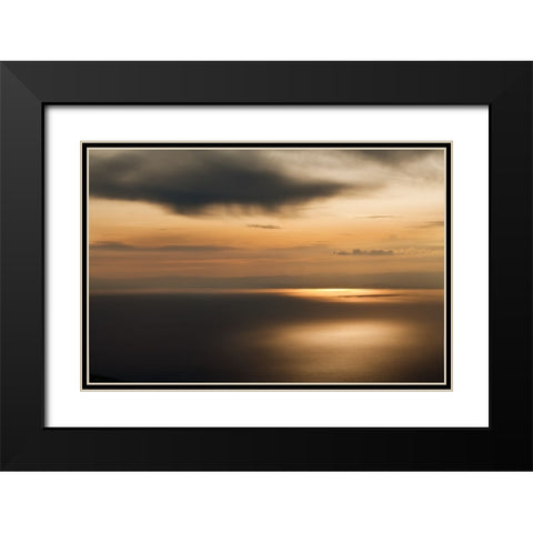 Bajkal Lake Black Modern Wood Framed Art Print with Double Matting by Kruk, Przemyslaw