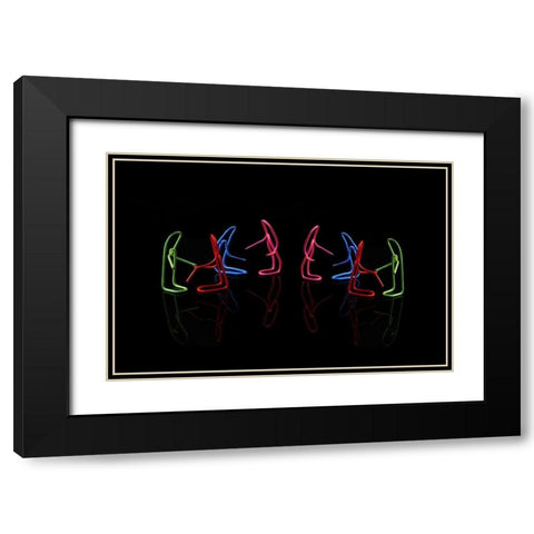 Lets Dance Black Modern Wood Framed Art Print with Double Matting by Mathiesen, Kent