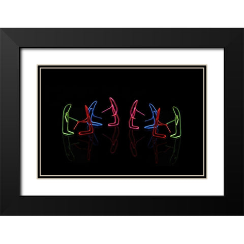 Lets Dance Black Modern Wood Framed Art Print with Double Matting by Mathiesen, Kent