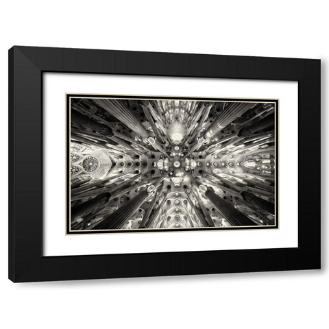 Artificial Forest - Sagrada Familia Black Modern Wood Framed Art Print with Double Matting by Bonnin Sebastia, Antonio