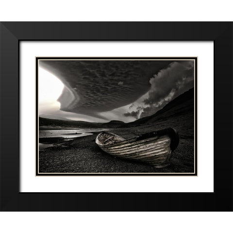 Murky Black Modern Wood Framed Art Print with Double Matting by H. Ingibergsson, Torsteinn