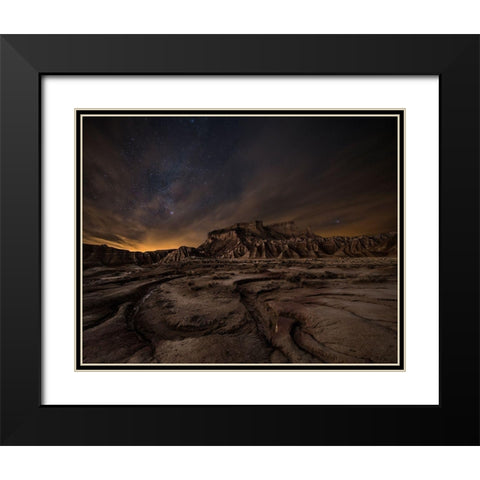 Night Wind Black Modern Wood Framed Art Print with Double Matting by Cia, Inigo
