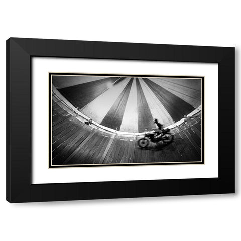 Daredevil Black Modern Wood Framed Art Print with Double Matting by Maulana, Firman