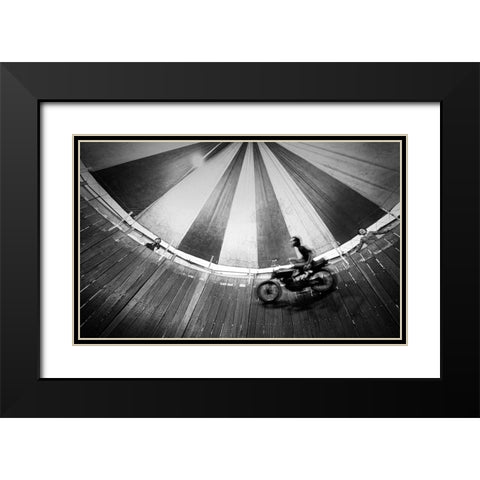 Daredevil Black Modern Wood Framed Art Print with Double Matting by Maulana, Firman