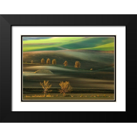 Ten... Black Modern Wood Framed Art Print with Double Matting by Browko, Krzysztof