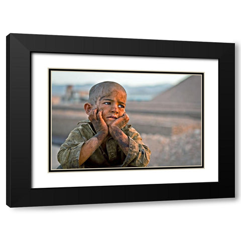 My Sunset Black Modern Wood Framed Art Print with Double Matting by Momeni, Mohammadreza